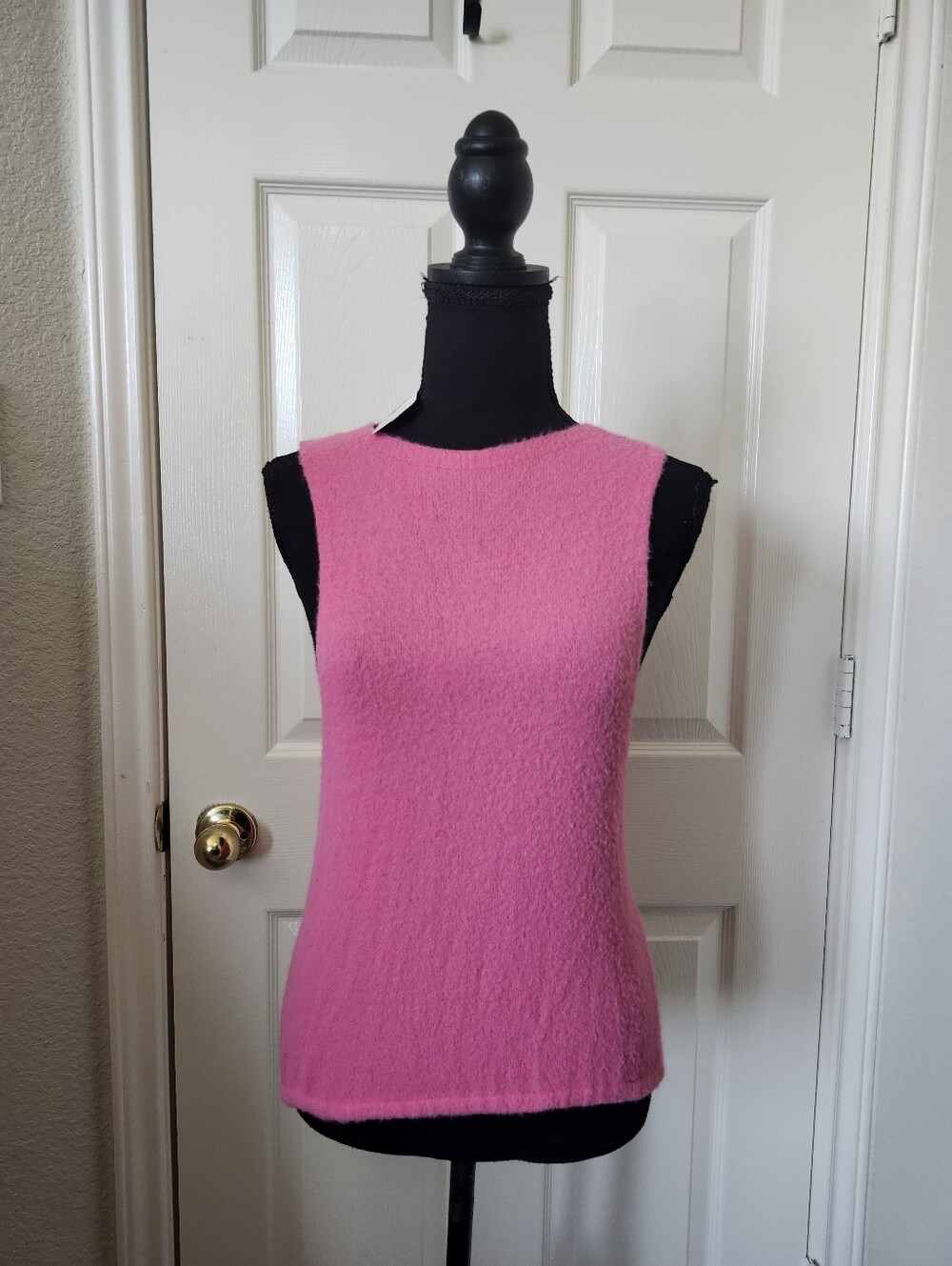 Free People Soft Fuzzy Bright Pink Sleeveless Knit Tank